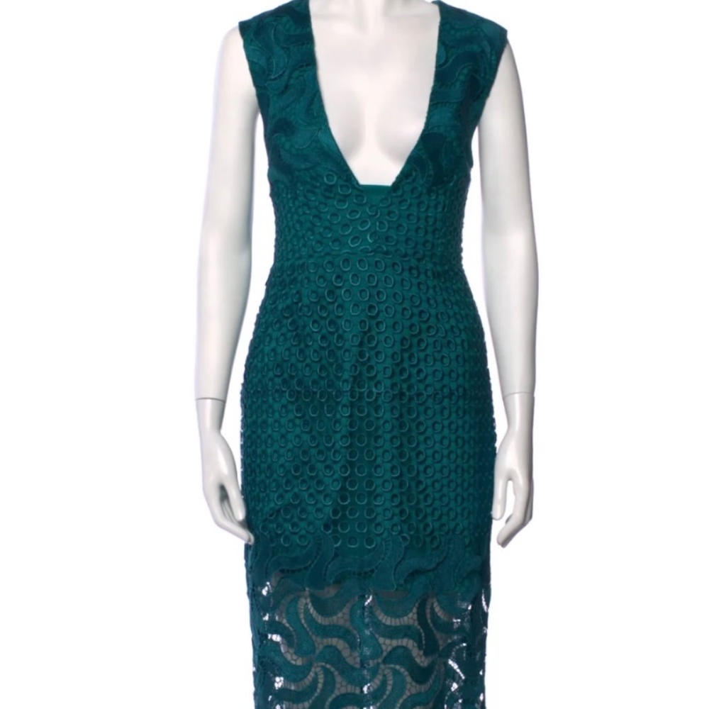 NICHOLAS Lace Pattern Midi Dress